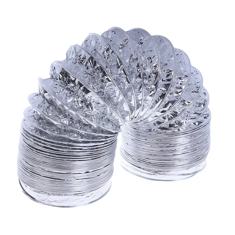 Новая 4-дюймовая 100-миллиметровая вентиляционная труба, алюминиевая трубка из ПВХ, вентиляционная труба, шланг, гибкий выхлопной канал, 3/2 м, вентиляционная система, ванная комната