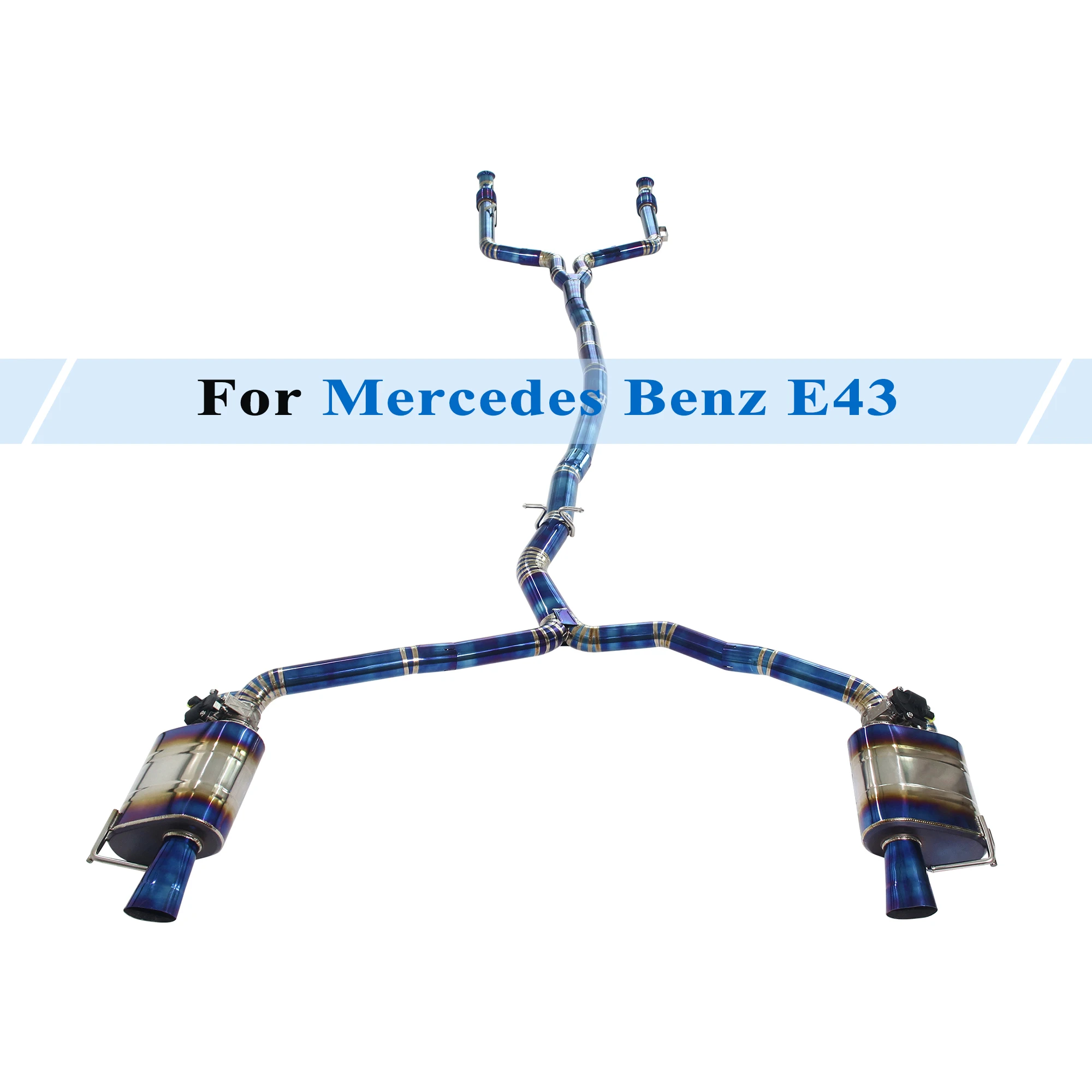 Performance Exhaust System for Mercedes Benz AMG E43 3.0T Catback Exhaust Pipe with Electric Vacuum Valve Remote Control