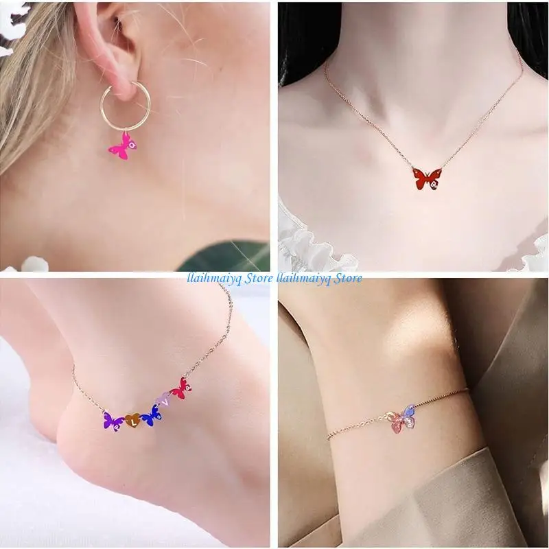 573B DIY glanzende vlindervormige brief oorbellen schimmel charmes schimmel hars epoxy sieraden