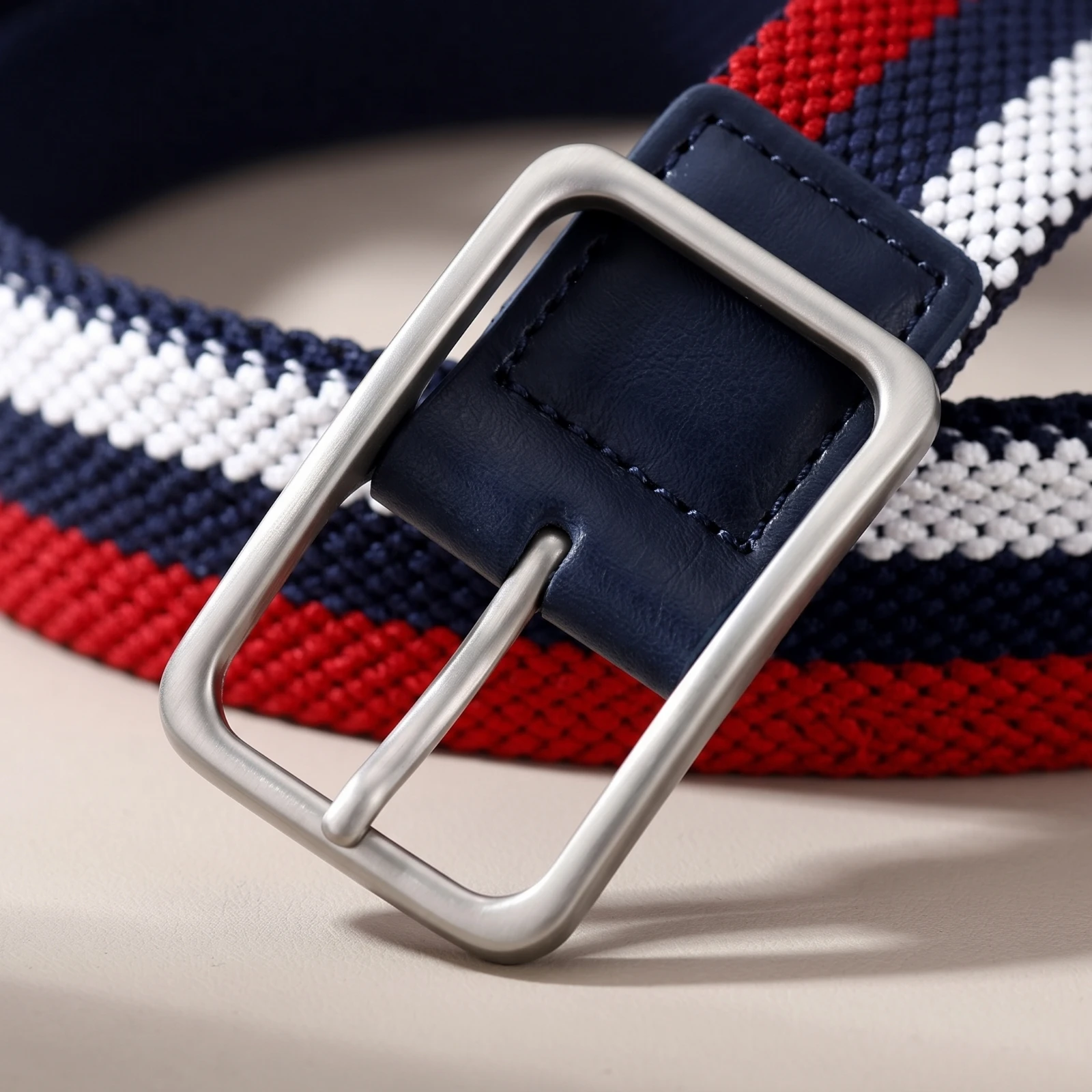 Braided Elastic Belt Comfortable Stretch Woven Belt Flexible Breathable for Men, Everyday Wear, Travel