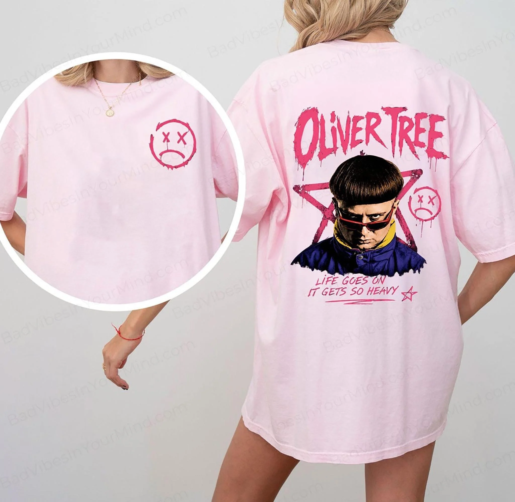 Singer Oliver Tree Life Goes On Album 2026 New T shirt 100%Cotton Unisex Men‘s Women's T-Shirt Y2k Popular Casual Tee Streetwear