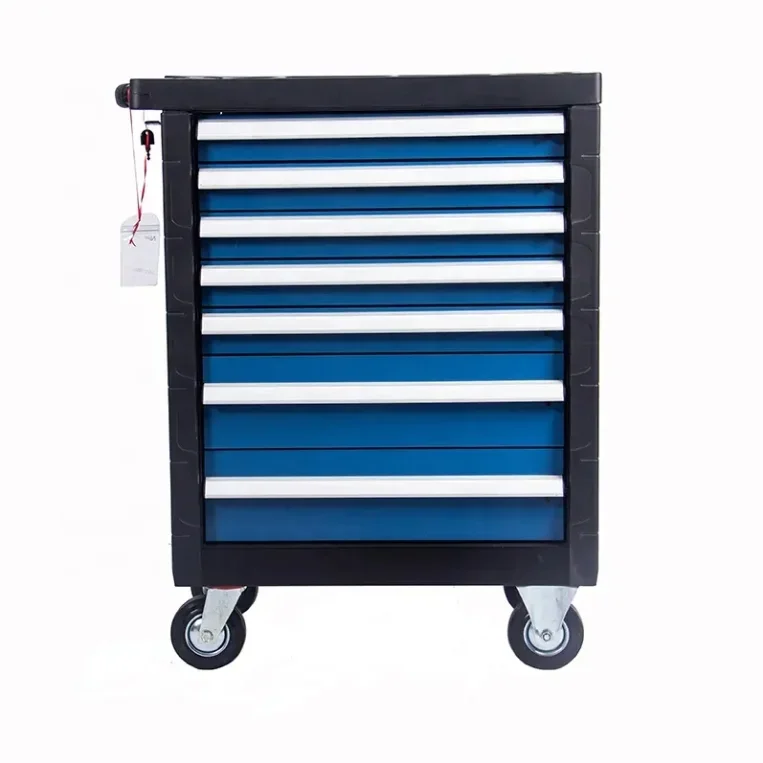 Neatly Professional Mechanic Blue Tools Cabinet Trolley Garage Rolling Tool Box On Wheels For Car Workshop