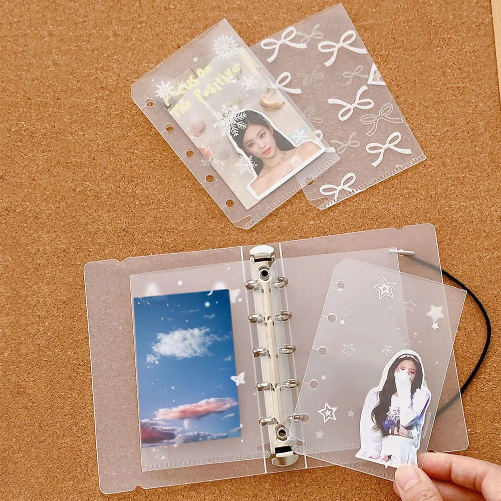 PP Loose Leaf M5 Card Holder Pouch Album Inner Page Notebook Material Note Holder Storage Notebook Inner Page Waterproof