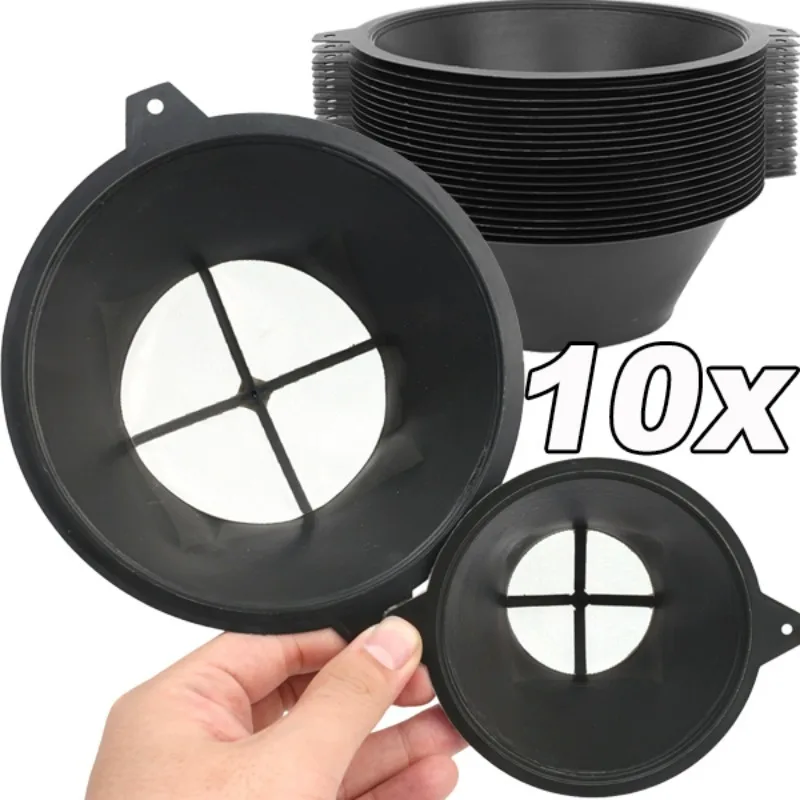 

Пластиковый фильтр для краски с мелкой нейлоновой сеткой Многоразовая промышленная сетка для краски на масляной и водной основе Автомобильный фильтр для заправки