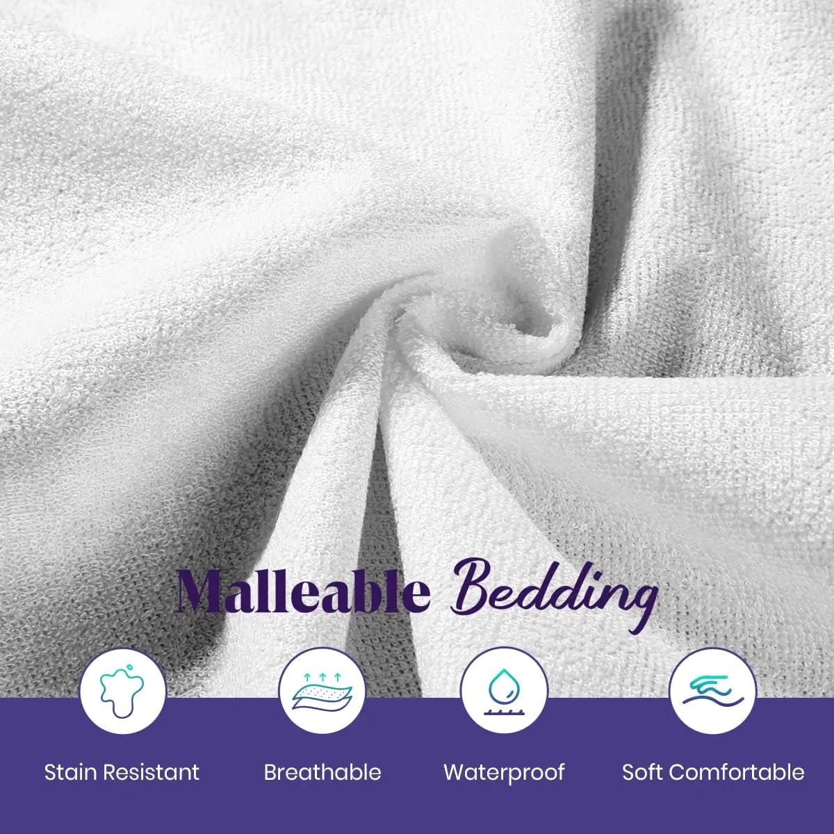 

Защитная пленка для матраса Queen с разделенной головкой — регулируемый размер Queen, поверхность из 100% махрового хлопка — разделенный вниз 34 дюйма из