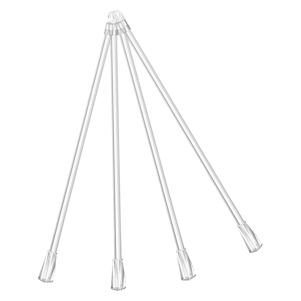 

4pcs Curtain Pull Rod Blind Opener Transparent Sturdy Rotary Stick Accessories Window Blinds Easy Installation Compatibility