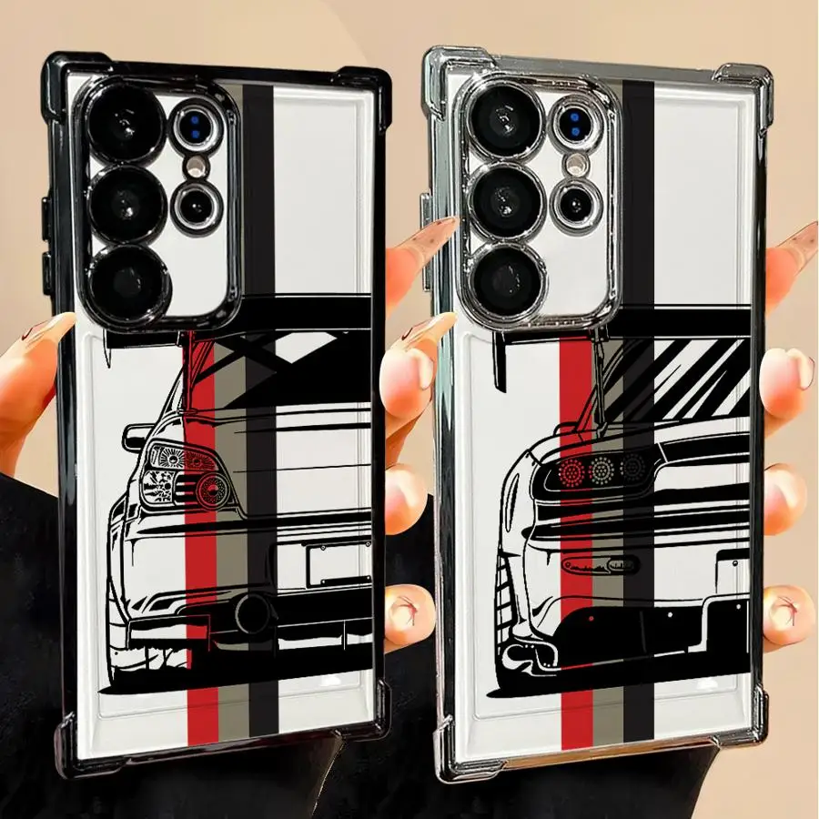 Японский чехол JDM Drift Car для Samsung Galaxy S22 Ultra S24 S20 FE S21 Plus S23 S25 Edge Clear Cover