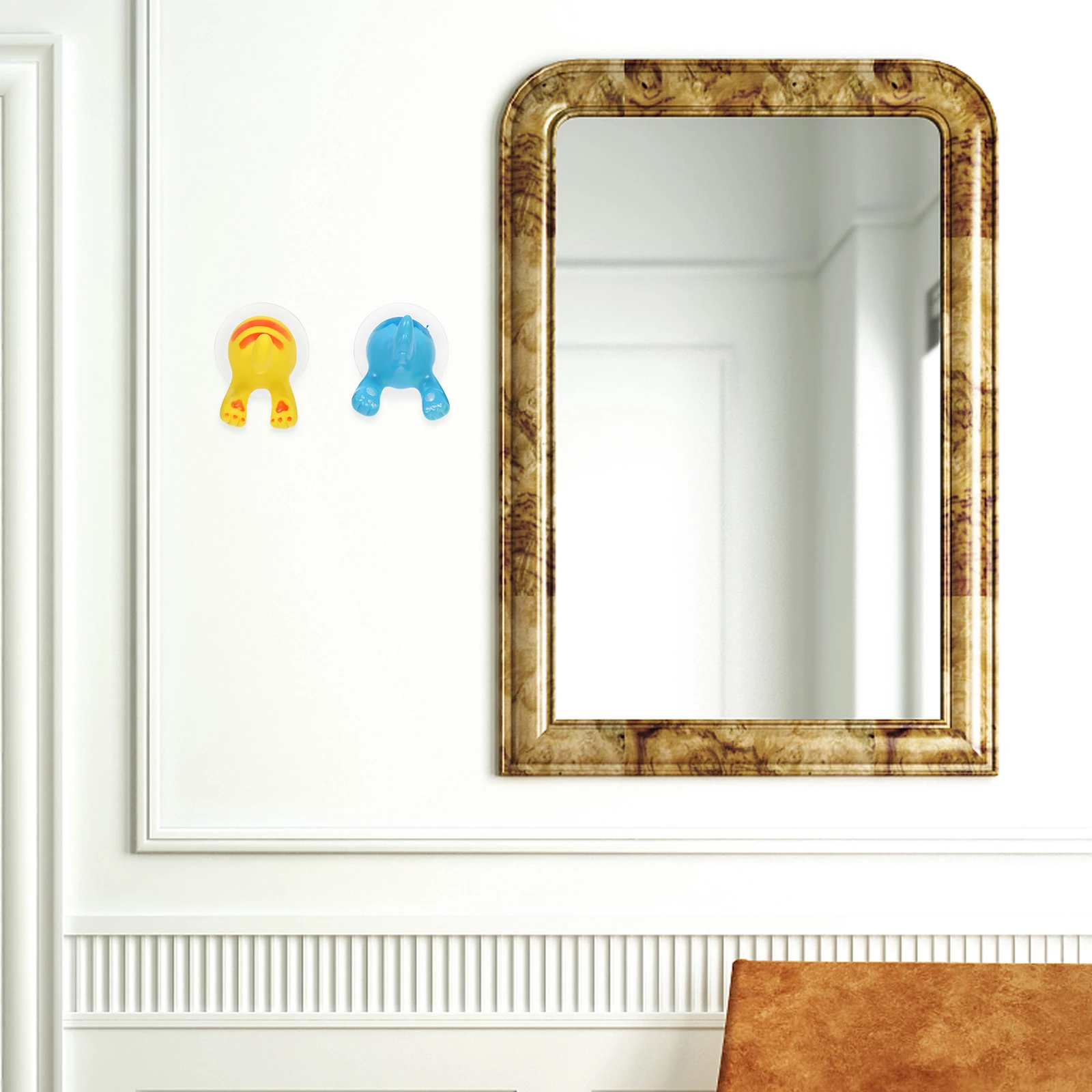 

6Pcs Animal Tail Suction Cup Hooks Premium Plastic No Rust Space Saving Design Stylish Functional Modern Suction Cup