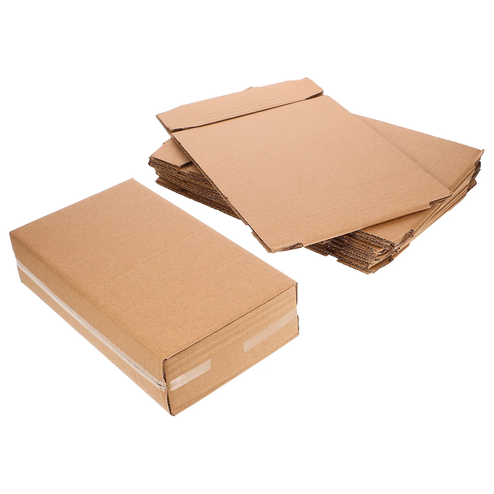 10 peças caixas de transporte espessadas de placa ondulada para embalagens de armazenamento de pequenas empresas em movimento pacote de papel artesanal