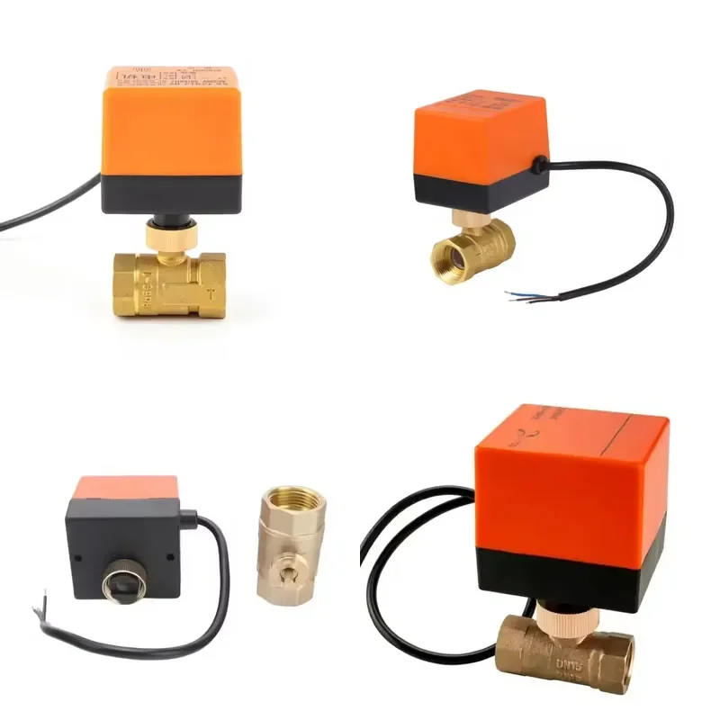 AC220V Electric Motorized Brass Ball Valve CE Certified 1 1/2 Inch High Water Valve OEM Actuator HVAC Systems Household