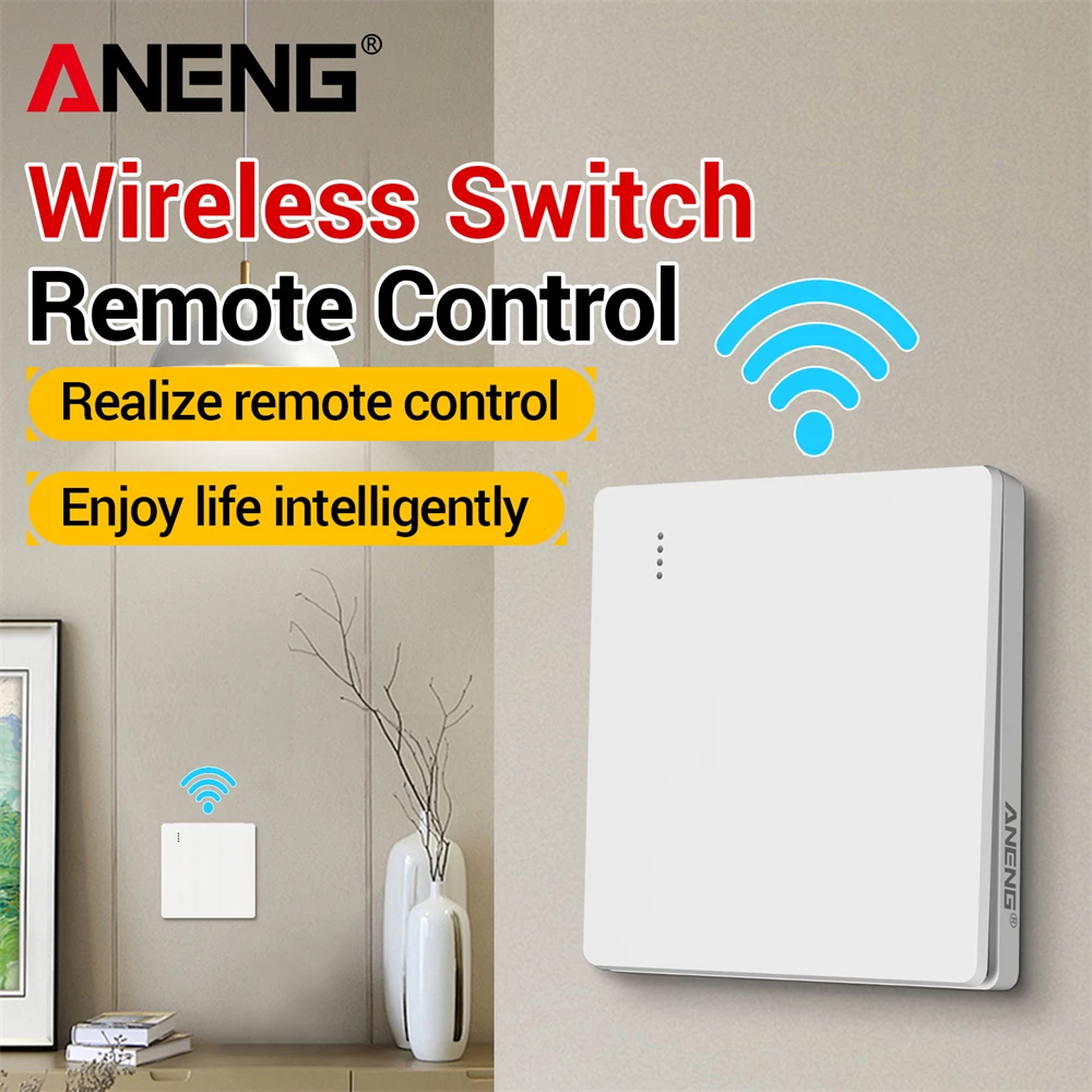 

Smart Wireless Wall Switch 50-60Hz ANENG Smart Home Push Button Transmitter Long Distance Control Interruptor Wall Panel Tools