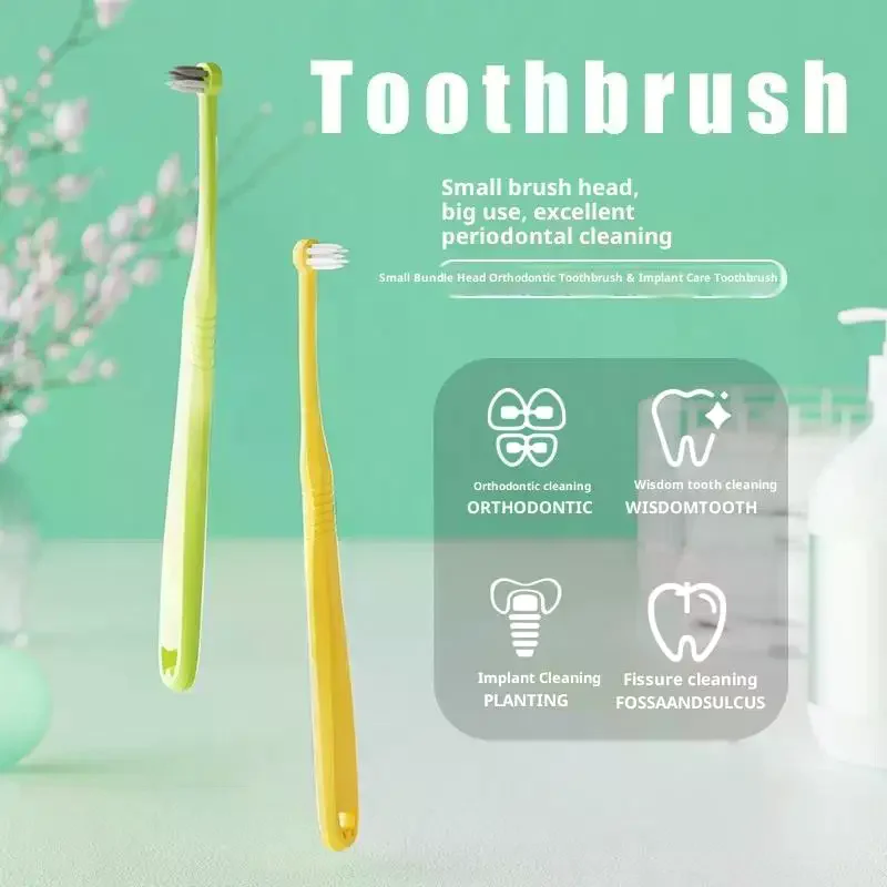 

1pcs Toothbrush Single-Beam Tufted Brush End Tuft Tapered Toothbrush Single Compact Interdental Interspace Brush Cleaning Tools