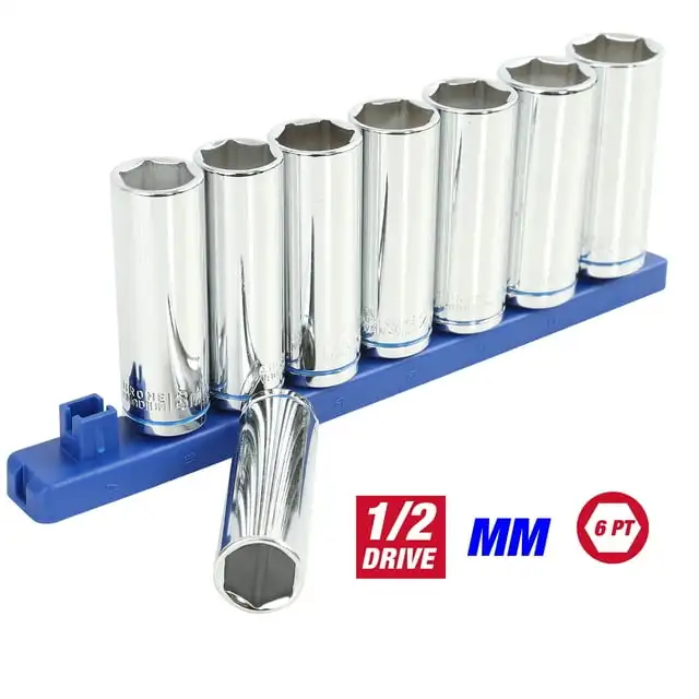 

Набор метрических розеток Hyper Tough, 9 предметов, 1/2 дюйма, 5834