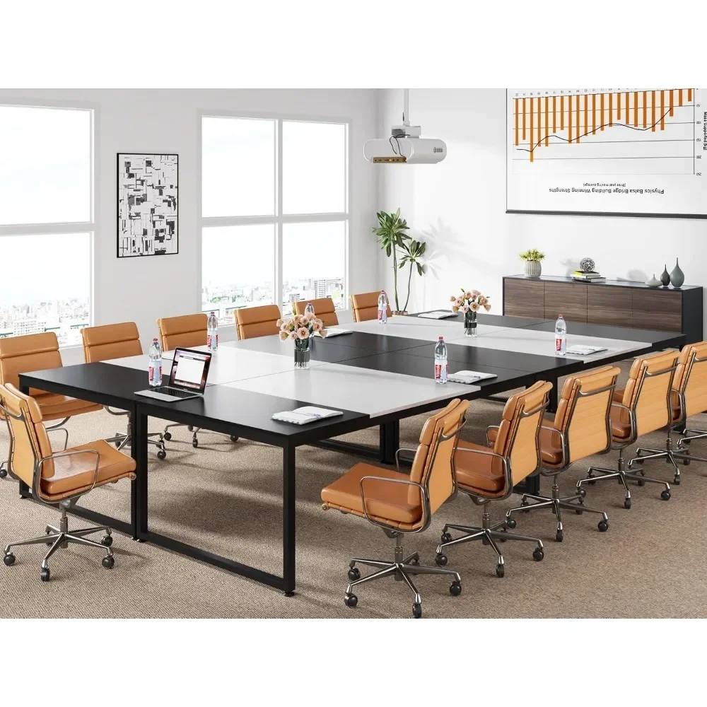 6FT Conference Table, Modern Seminar Boardroom Tables for Office, 70.86"L X 35.43 W X 29.52"H Rectangle Shaped Conference Table