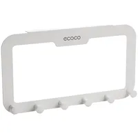 ECOCO Door Hooks Wall-mounted coat towel rack door back rack kitchen bathroom storage rack no trace tools clothes hook