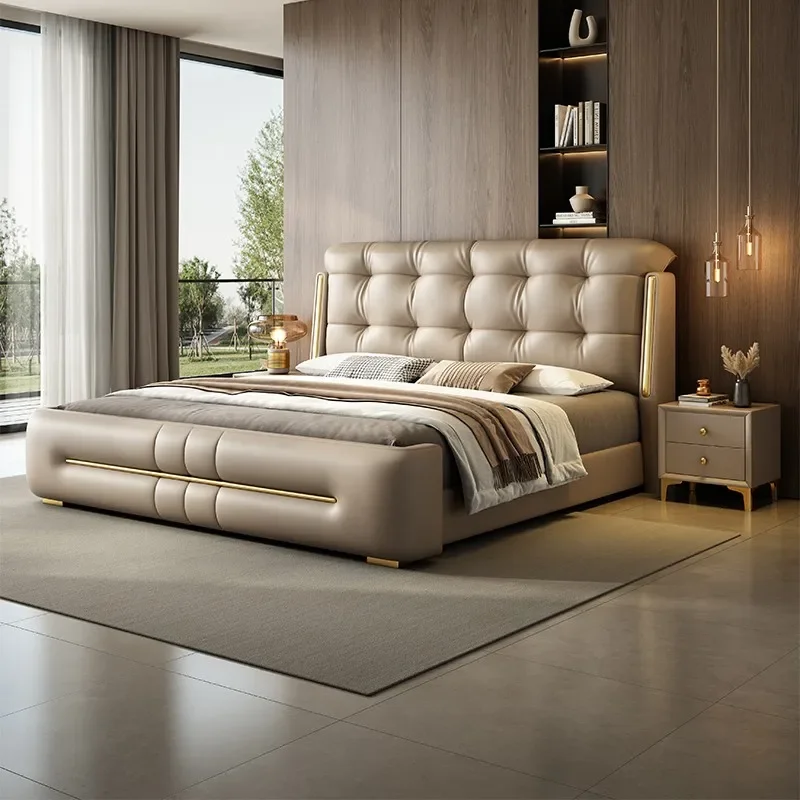 

Bedroom Furniture Modern Unique Beds Luxury Bed Frame King Size Platform Set 180x200 Cm Meubles De Chambre Home Decoration