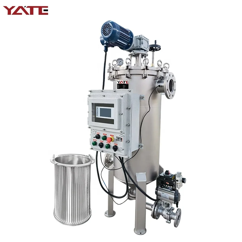 Oil Water Separator Machine Industrial Solid Impurity Stainless Steel Automatic External Self Cleaning Scraper Filter Housing