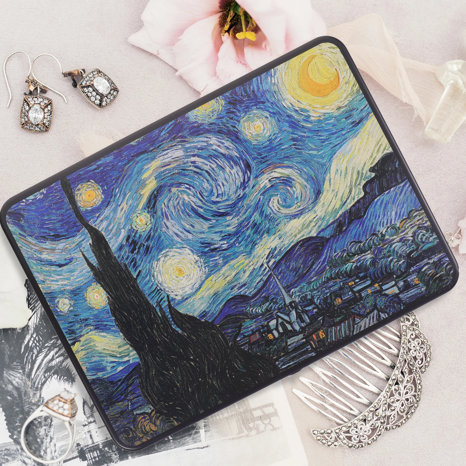 

Vintage Style Rectangle For Jewelry Home Desktop Case Keepsake Gift Container Metal Organizers Containers Decorative