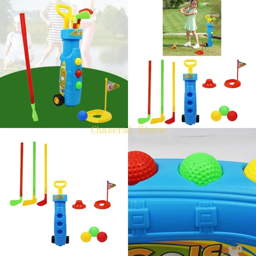 

E7CE детский игровой набор для гольфа, 9 шт./компл., безопасный пластиковый игровой набор для игры в гольф, игрушка для отдыха,