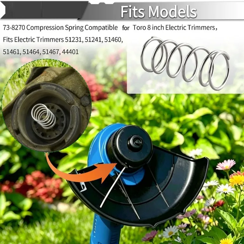 AWAH For Toro Electric Trimmer Replacement Spring- 4Pcs 73-8270 Compressor Spring Replaces 51231 51460 51461 51467 Compression