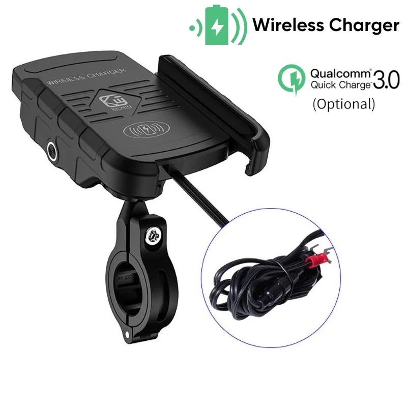 

Mobile Phone Holder Motorcycle Smartphone Support for Moto Motor Motorbike Handlebar Mount Stand with Wireless Charger