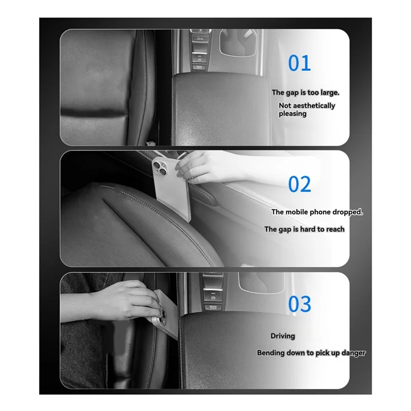 

1Pair Seatbelt Hole Gap Filler Car Seat Side Seam Plug Strip Leak-Proof Crevice Drop Blocker Filling Strip