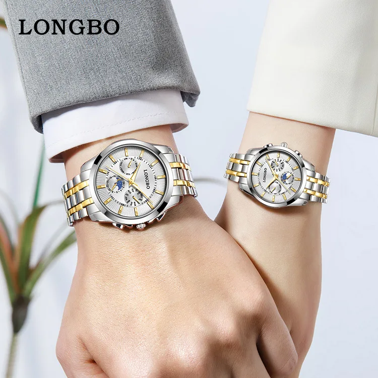 ساعة رجالية من الفولاذ، ساعة كوارتز للزوجين، هدية نسائية، ساعة للأزواج، إكسسوارات الساعات، ساعة كوارتز عصرية