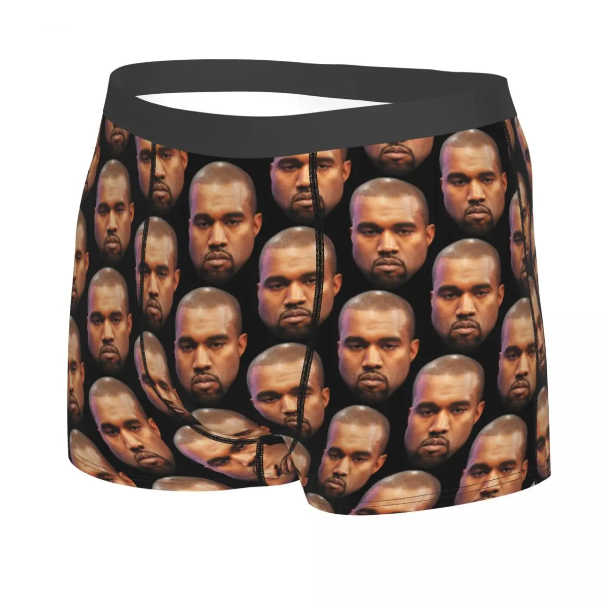 Custom Kanye West Funny Meme Underwear Men Stretch Boxer Briefs Shorts Panties Soft Sexy Underpants For Male