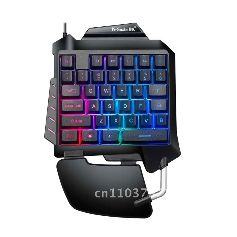

G92 One-Handed Wired Backlit Keyboard for Left-Handers - Hand Tour Chicken Eating Artifact LOL Gun God Throne Keypad