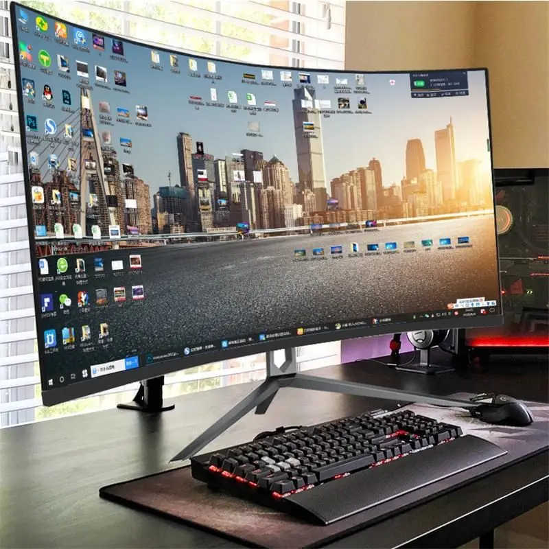 Ordinateur de bureau monobloc tout-en-un avec graphiques HD, PC de jeu, Core i7 CPU, 8 Go de RAM, 256 Go de SSD, invitation, ensemble complet, 34 pouces