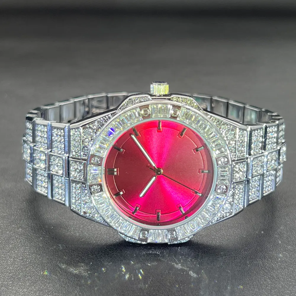 

Роскошные брендовые часы с бриллиантами для мужчин, модные серебряные оригинальные кварцевые часы в стиле хип-хоп Iced Out Bling, горячая распродажа