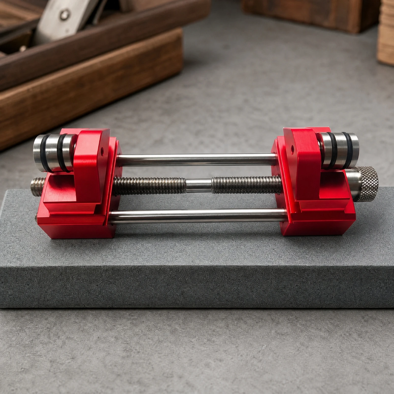 Sharpening Guide with Clamping Blocks Adjustable Plane Blade Sharpening Guide Stainless Steel Sleek for Woodworkers