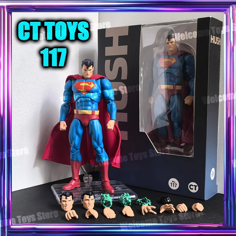 En Stock: Figura de Acción de Superman Hush Mafex 117, Batman, DC, Anime, Modelo Coleccionable, Regalo