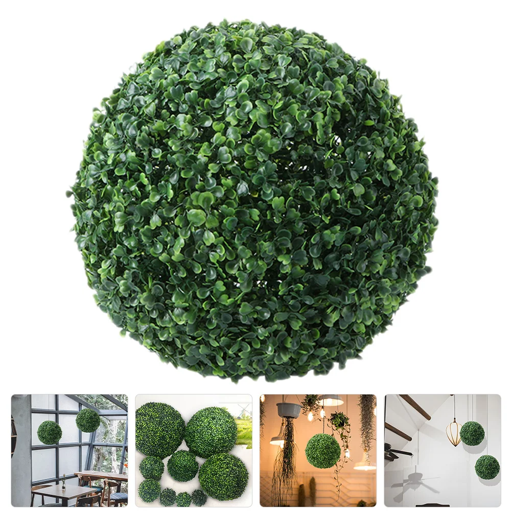 

1pcs Artificial Grass Ball Lifelike Faux Green Hanging Decor For Ceiling Indoor Outdoor Home Hotel Mall Decoration Fake Plant