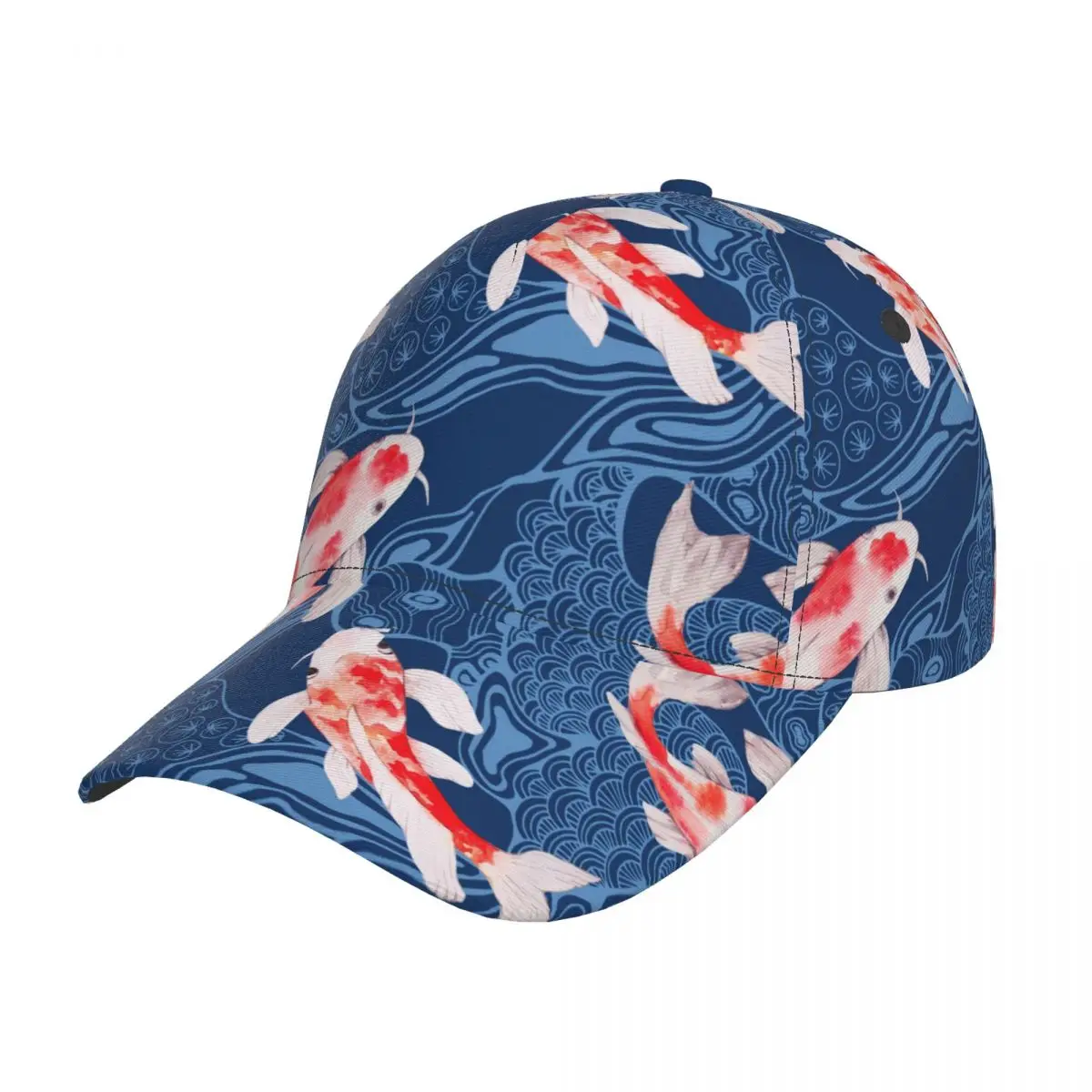 

Koi Fish With Japanese Waves Baseball Cap skuilles Hat Fitted Cap Snapback Hat for Men Women Casual Cap Sun Hat Outdoor Cap Hat