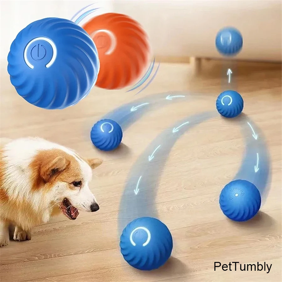 Bola de Brinquedo Inteligente para Cães, Brinquedo Eletrônico Interativo para Animais de Estimação, Bola Móvel com Movimento Automático USB, Presente de Aniversário para Filhotes, Produto para Gatos