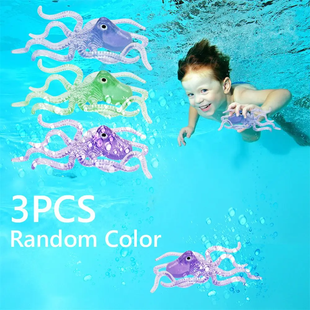 3/12 pezzi giocattoli per bambini set polpo gioco di immersione accessori per piscina immersioni estive giocattoli a forma di polpo bagno animali dell'oceano