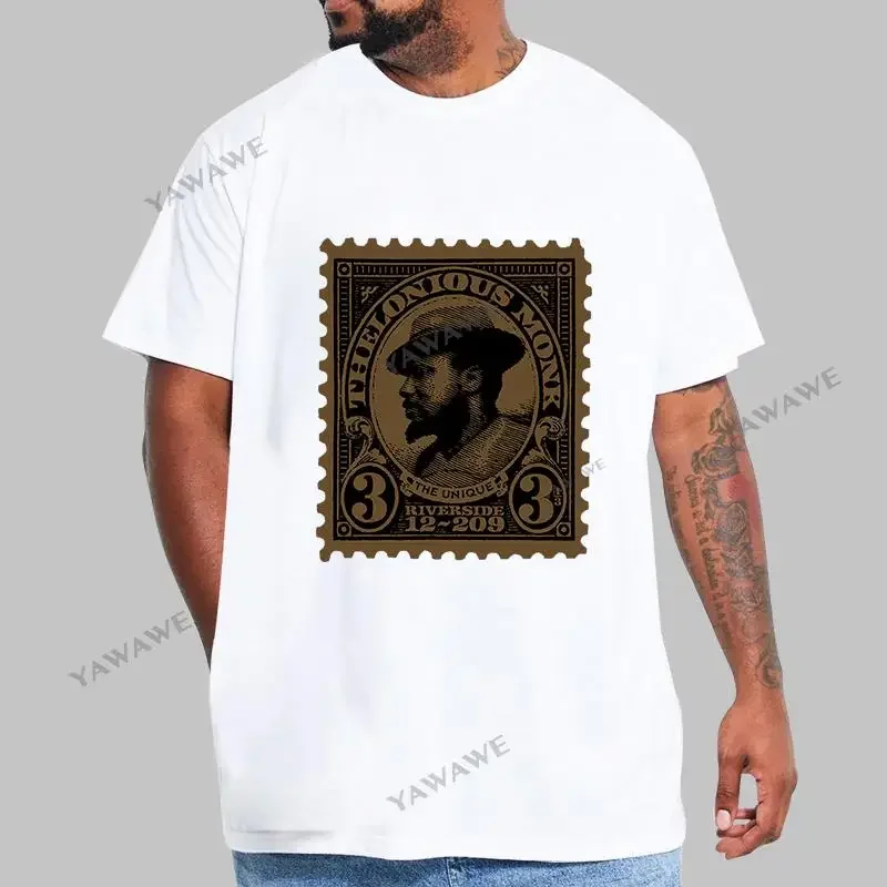 Hot sale men t-shirt summer Thelonious Monk Jazz T Shirt Music The Unique Miles Davis John Coltrane Gift Print Homme Tee-shirt