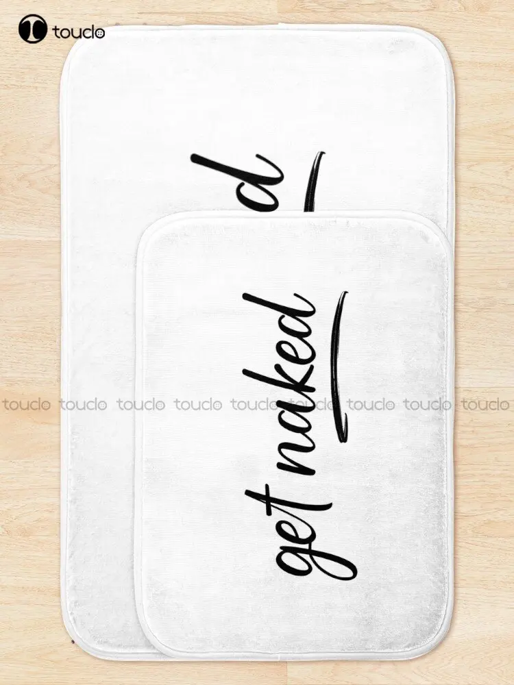 Get Naked Funny Bathroom Graphic Bath Mat Movies Bath Mat Non Slip Bath Mat