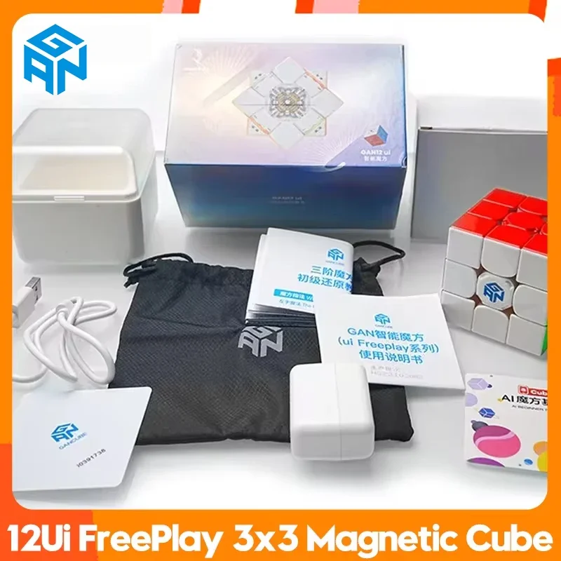 Gan 12Ui FreePlay 3x3 Magnetic Magic Intelligent cube Speed Cube Stickerless Professional Fidget Toys