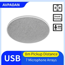 Omnidirectional Digital  Array Microphone 7 Microphone  Array Sound  Tracking  8 mters voice pickup for video conference