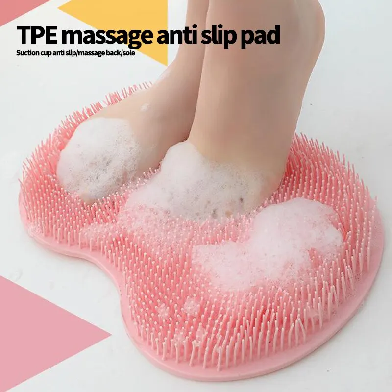 Chân chà Pad phòng tắm tắm bàn chải đa chức năng chà chân Massage Pad chống trượt chân Pad Silicone tắm bàn chải