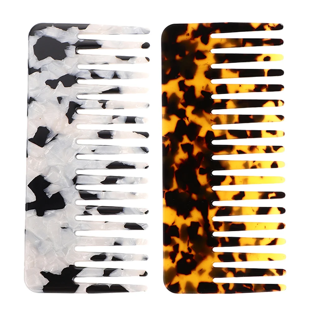 2 قطعة مكافحة ساكنة للنساء وفك تشابك الشعر السائبة مجعد الشعر مجموعة مشط تصفيف الشعر الرطب وفك تشابك الشعر