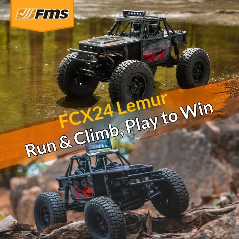 FMS FCX24 Lemur 1/24 RC Crawler Car Amphibious Electric All Terrain Off-Road Radio Controlled Scale Vehicle Model