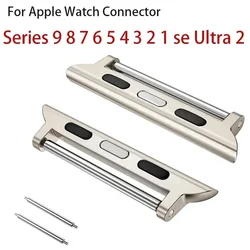 Watchband Connector for Apple Watch Ultra 2 49mm 45mm 44mm 42mm 38mm Adapter for IWatch Ultra Series 9 8 7 6 5 22mm Width Straps