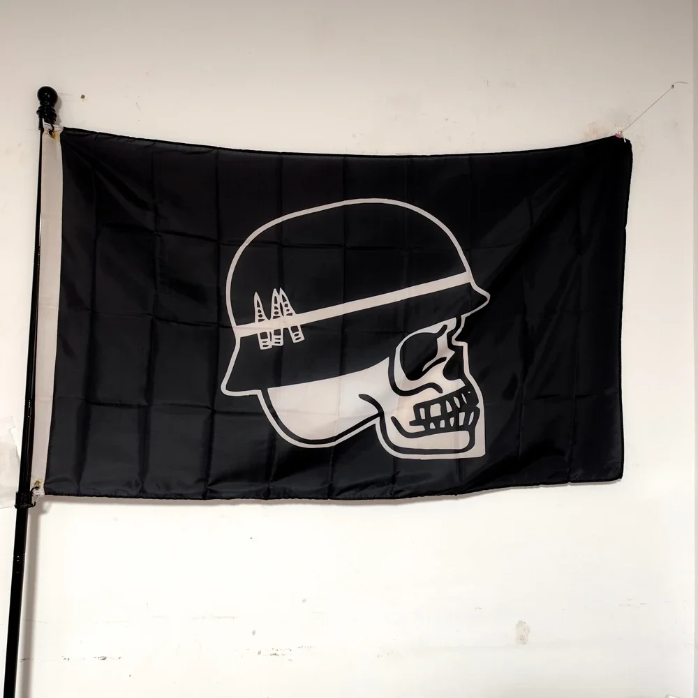 Polyester Hanging Banner for Outdoor Decoration, Soldier Header Pirate Skull Flag, Tapestry, 90x150cm