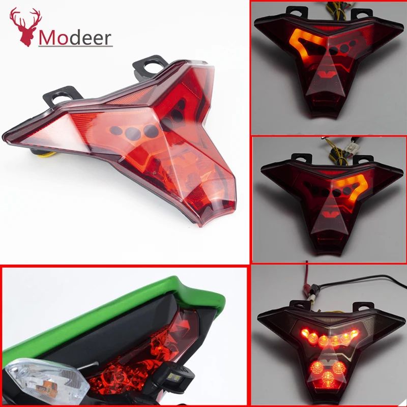 Motorcycle LED rear lights rear brake light steering signal assembly for Kawasaki 2014-2016 z1000 2019-2021 zx10r accessories