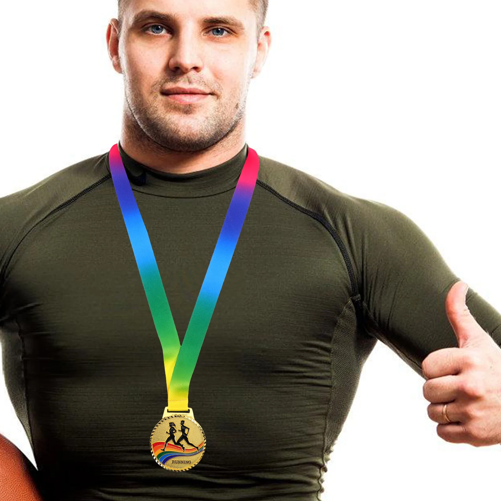 

3D Design Marathon Running Medals Sports Metal Medal Zinc Alloy Lightweight For Track Events Winner Participation Competitions