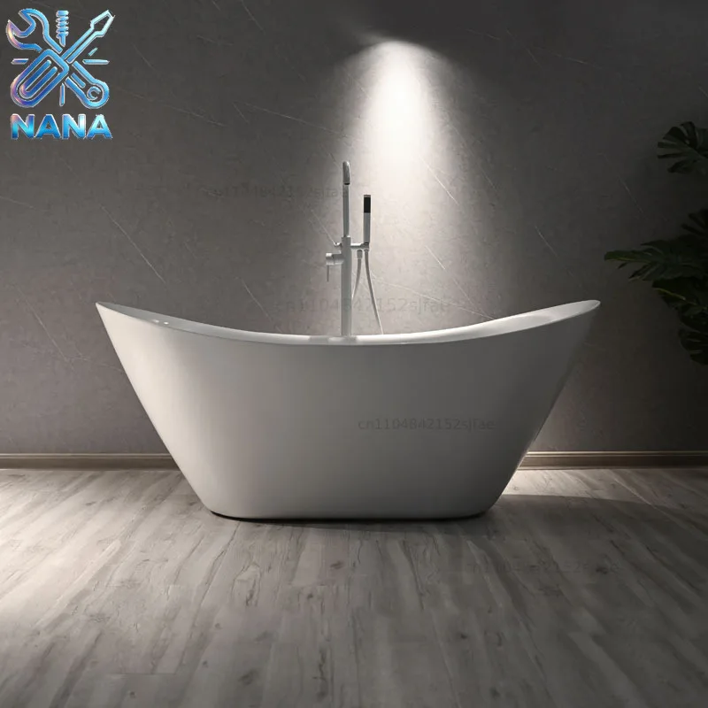 Foreign trade factory direct sales acrylic independent boat type Nordic hotel project SPA spa 1.8 meters art bathtub