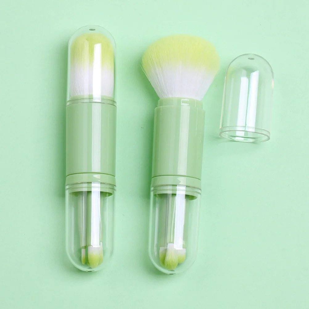 

Telescopic Makeup Brush Dual Headed Artificial Fiber Portable Cosmetics Tool Multifunctional Daily Use Blush Blending Contouring